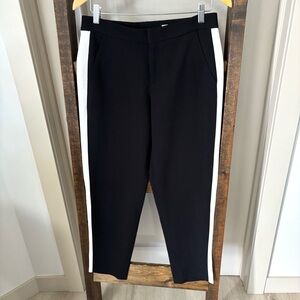 Club Monaco Black dresspants with Tuxedo Stripe